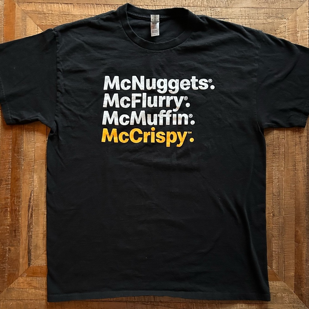 McDonald’s McNugget McFlurry McMuffin McCrispy Shirt Size Large